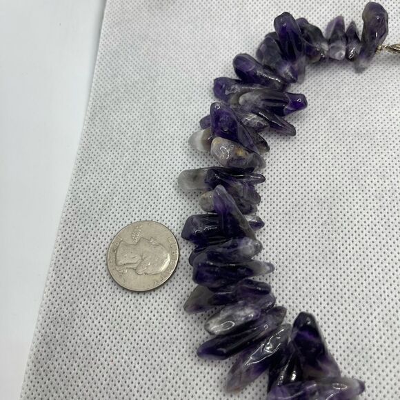 Amethyst chunky chokers necklace - Picture 7 of 7